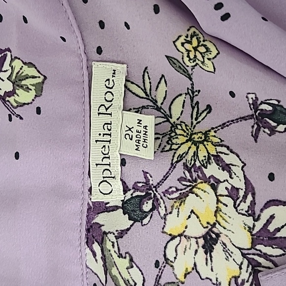 - Ophelia Roe Lavender Loose Tunic Size 2X - Picture 7 of 8